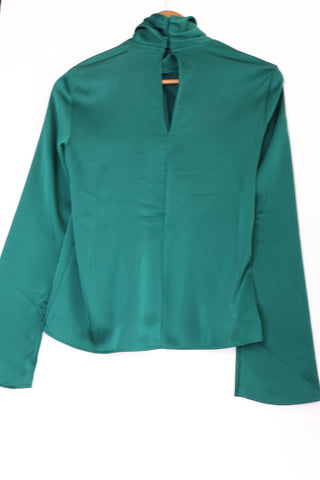 חולצה חדשה סטן בירוק עם טוויסט -XS-S