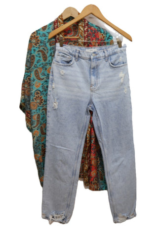 MANGO  בתכלת גינס- S-M