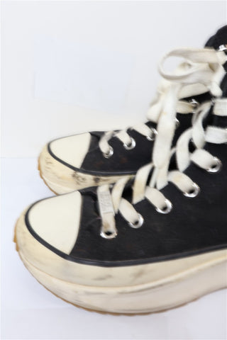 סניקרס  פלטפורמה בשחור לבן STEVE MADDEN - מידה 40-41