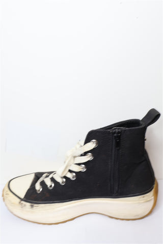 סניקרס  פלטפורמה בשחור לבן STEVE MADDEN - מידה 40-41