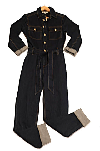 אוברול גינס MORGAN בכחול- M-L