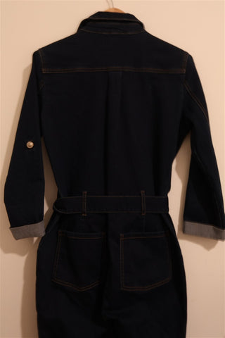 אוברול גינס MORGAN בכחול- M-L