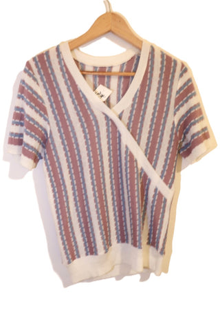 אפודת סריג וינטיג פסים - L-XL