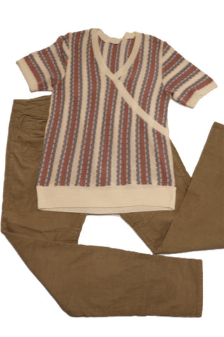 אפודת סריג וינטיג פסים - L-XL