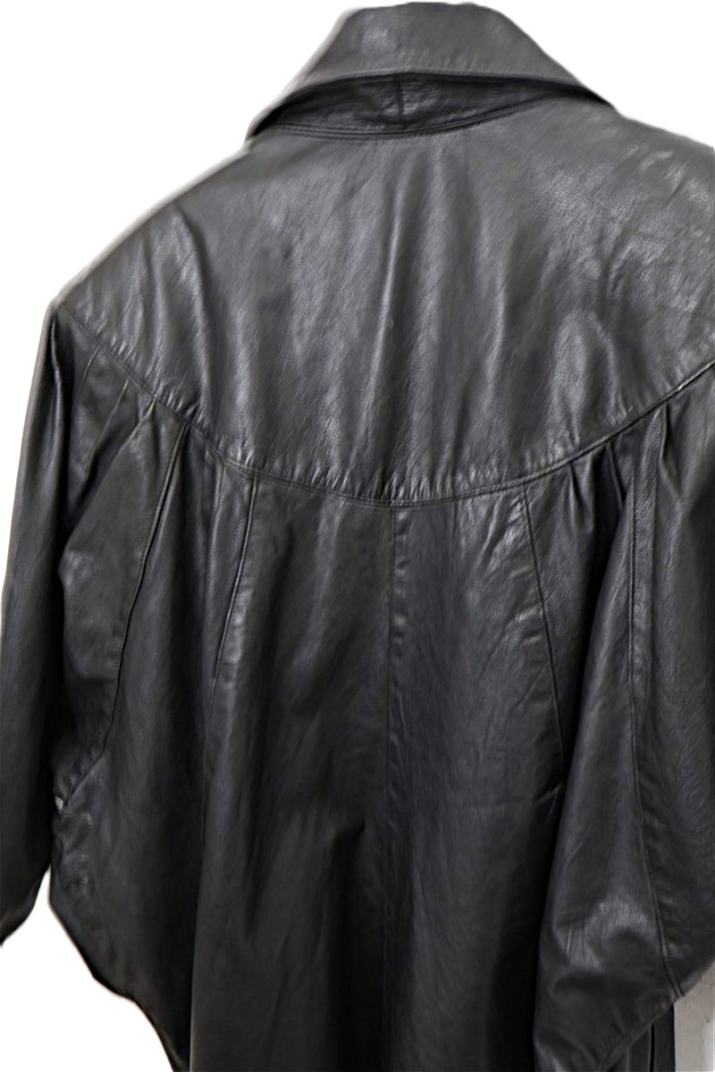 מעיל וינטג עור בשחור-XL-XXL, תמונה 7