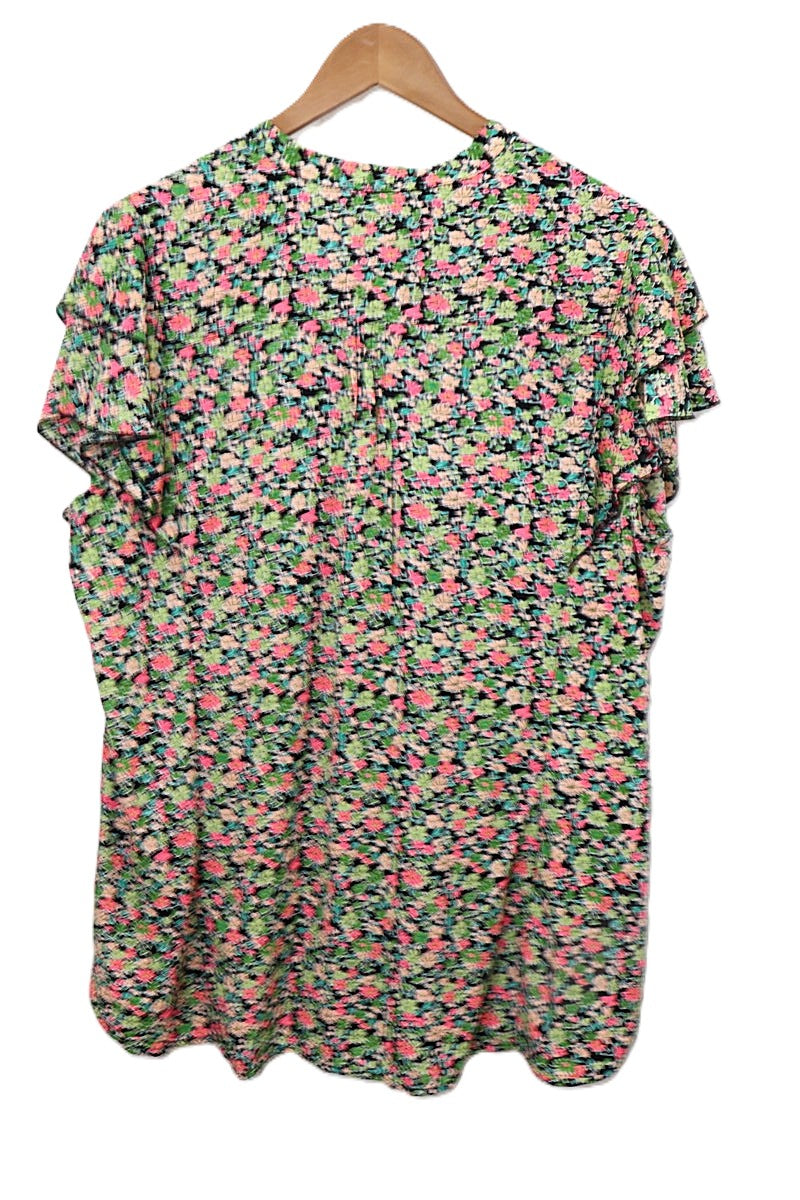 חולצה נשפכת פרחונית צבעונית - XL-XXL, תמונה 6