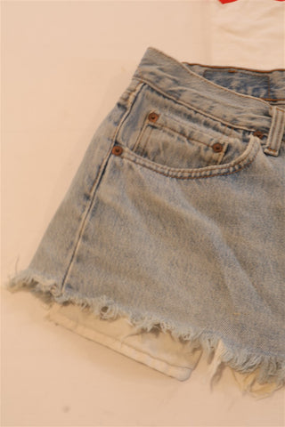 חצאית ג'ינס מיני בכחול תכלת - XXS-XS