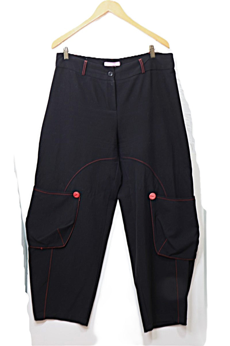 מכנסי בד HAGARA בשחור - L-XL, תמונה 2