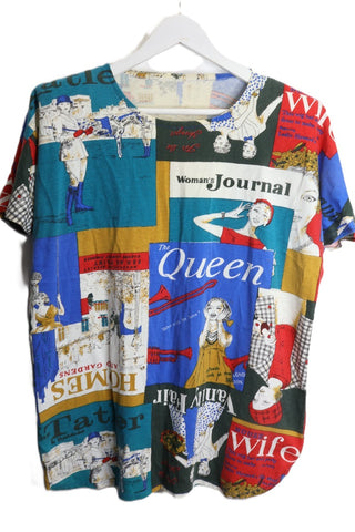 חולצת טי שרט וינטיג צבעונית - L-XXL