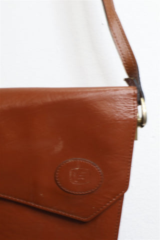 תיק עור וינטיג צדדי בחום חמרה - OS