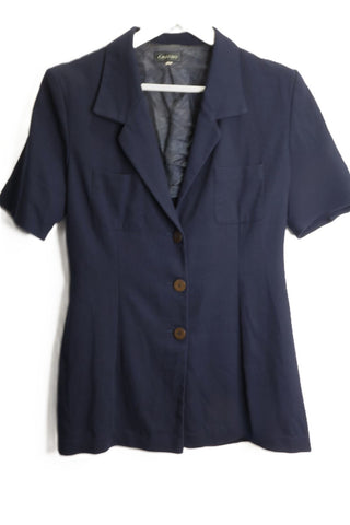 ג'קט וינטיג  CASTRO קצר בכחול - M