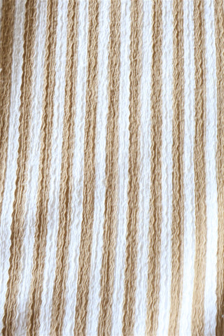 אוברול פסים MANGO  בשמנת וכאמל - S-M