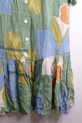 שמלת וינטיג צבעונית בגזרה ישרה - L-XL