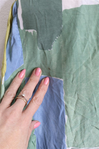 שמלת וינטיג צבעונית בגזרה ישרה - L-XL