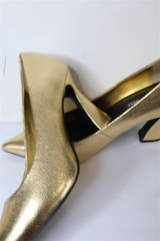 נעלי עקב   NINE WEST בזהב מטאלי - מידה 39