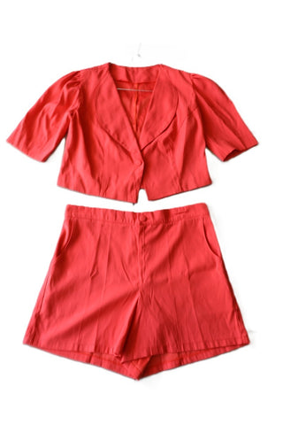 מכנסי ברמודה וינטיג בורוד מנצנץ- L