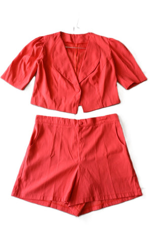 מכנסי ברמודה וינטיג בורוד מנצנץ- L