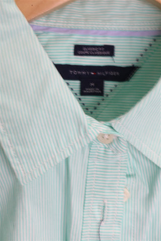 חולצת פסים TOMMY HILFIGER  חדשה בטורקיז - M