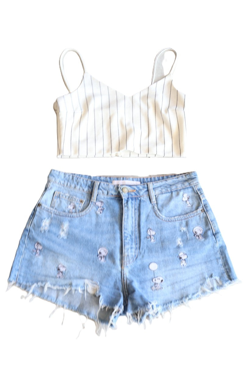 שורט ג'ינס סנופי  ZARA בכחול - S-M
