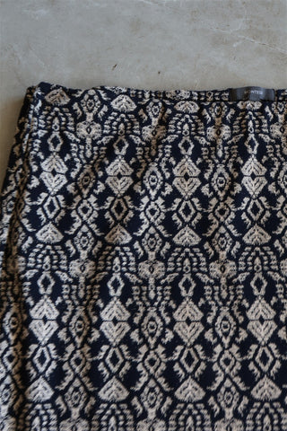 חצאית אתנית בכחול שחור - L-XL