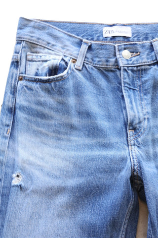 מכנסי ג'ינס פדלפון ZARA בכחול - XS-S