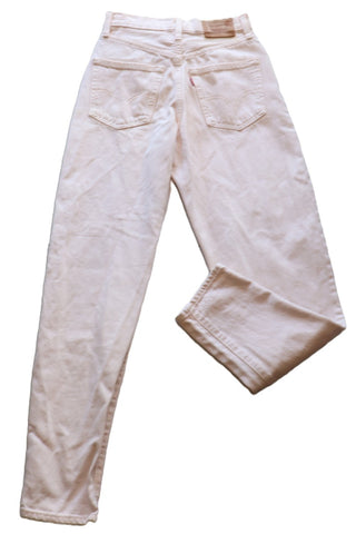 מכנסי ג'ינס LEVIS בשמנת פודרה - XXS-XS