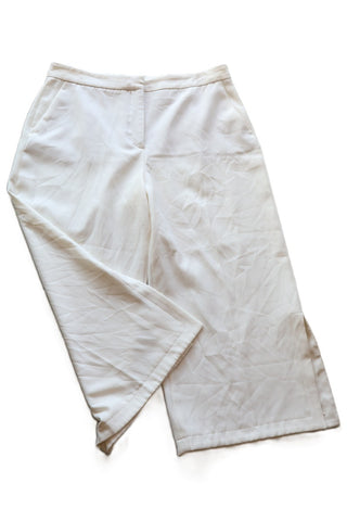 מכנסיים מתרחבים 7/8 ZARA  בלבן - L