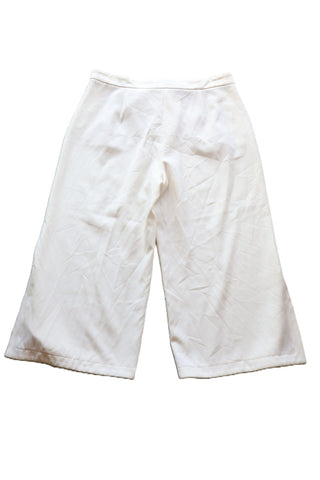 מכנסיים מתרחבים 7/8 ZARA  בלבן - L