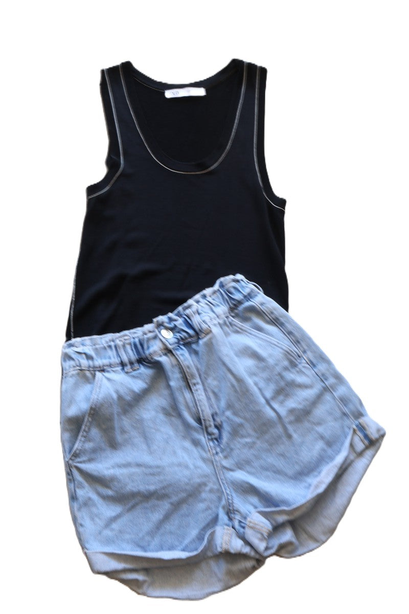 ברמודת ג'ינס בתכלת - S