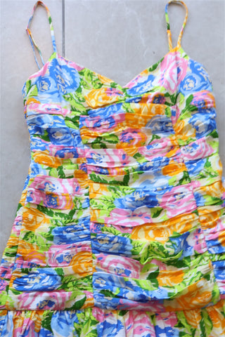 שמלה קייצית ZARA וצבעונית - XS-S