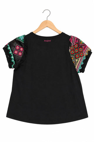 חולצה מעוצבת DESIGUAL בשחור- L-XL