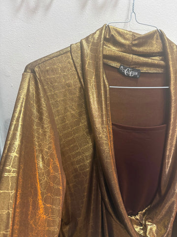 חולצת וינטיג מוזהבת נשפכת- L-XL