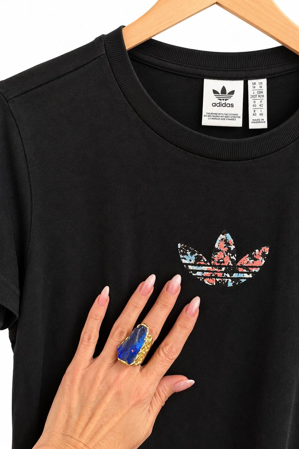 חולצת טי שרט ADIDAS בשחור- M-L, תמונה 2