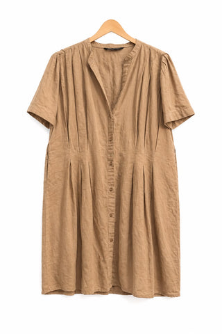 שמלת קזואל פשתן ZARA בכאמל-XL