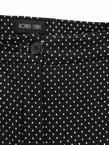 מכנסיים מנוקדים RONEN CHEN בשחור ולבן- L-XL