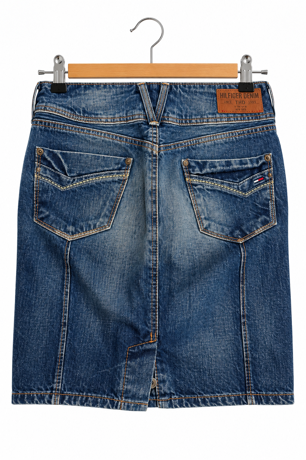 חצאית וינטיג TOMMY HILFIGER גינס בכחול- XS-S, תמונה 3