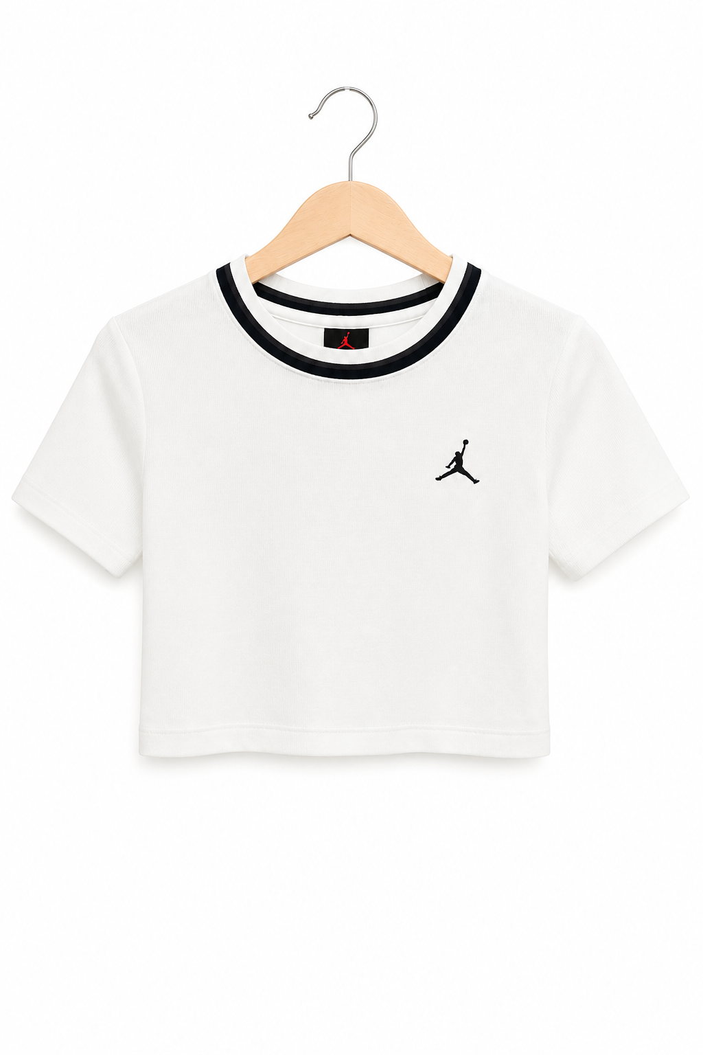 חולצת קרופ JORDAN ספוריבית בלבן- XS-S