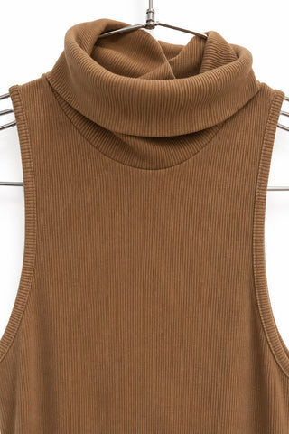 שמלת ריב סטרצית ZARA בחום- XS-S