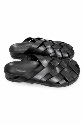 נעלי כפכף שתי וערב בשחור- מידה 40