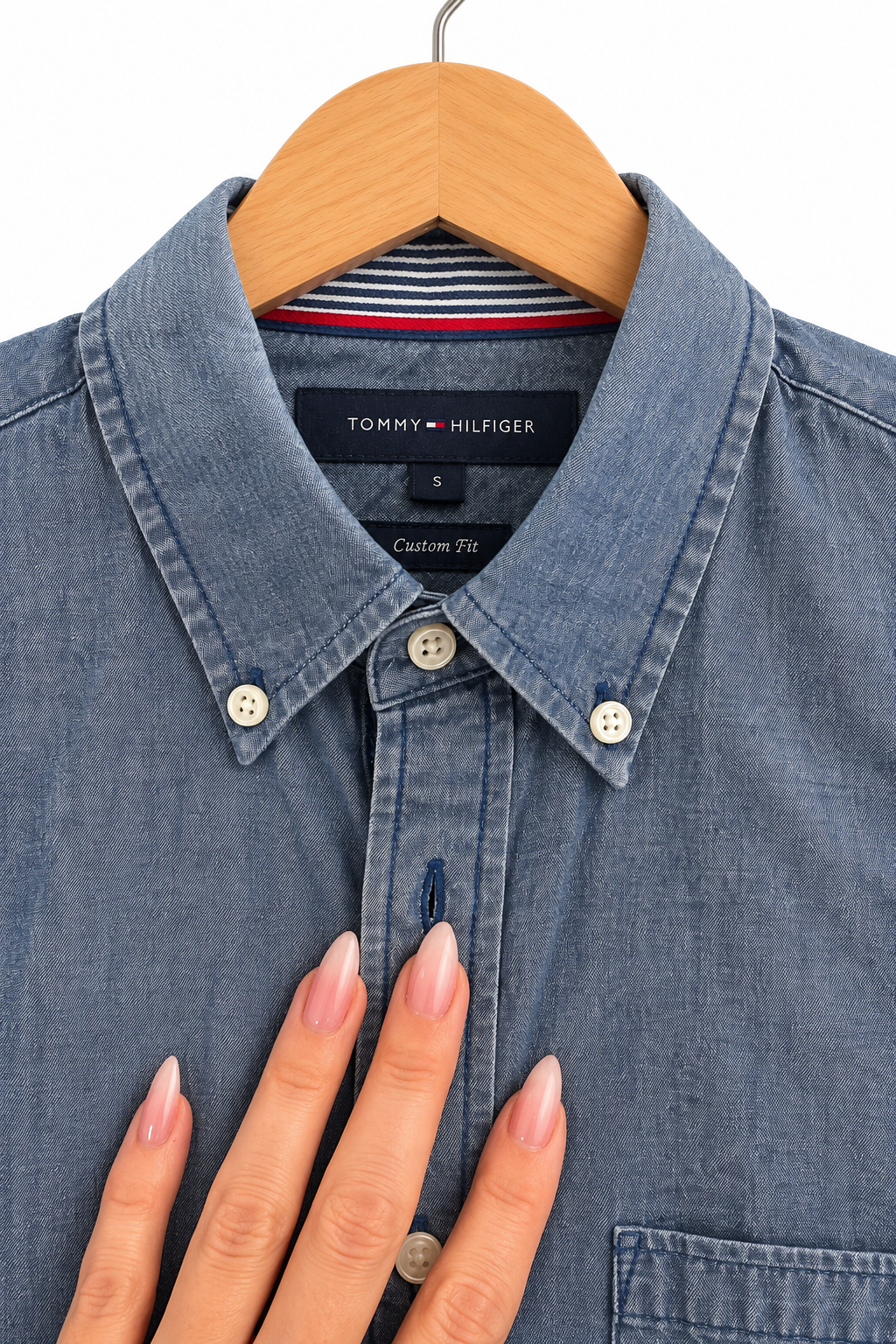 חולצת גינס TOMMY HILFIGER בכחול- S-M, תמונה 2