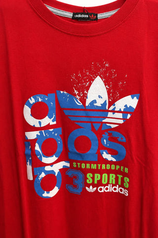 חולצת טי שרט חדשה ADIDAS באדום- M-L
