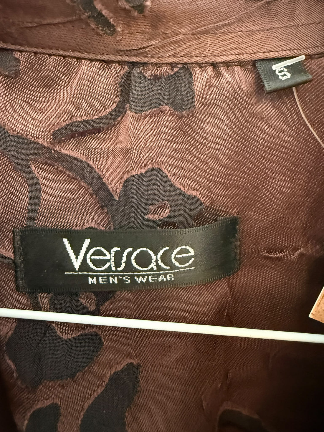חולצה VERSACE מכופתרת מעוצבת בחום מבריק- M-XL, תמונה 5