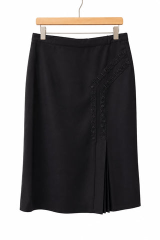 חצאית וינטיג מקסי אלגנטית בשחור- L-XL