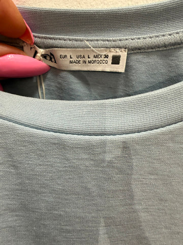 שמלת טריקו אוברסייז ZARA בתכלת-L-XL