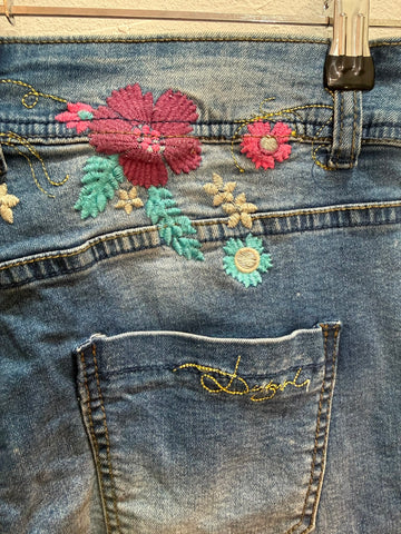 גינס רקום DESIGUAL בתכלת-M