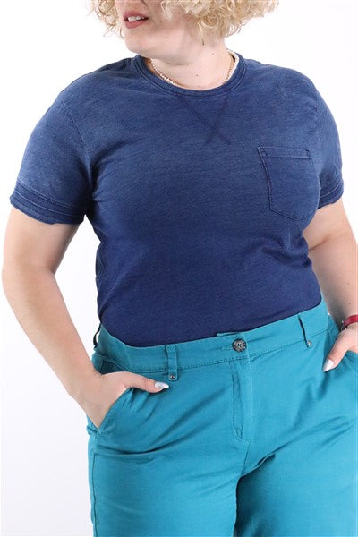 חולצת טי שרט בכחול גינס- M-L