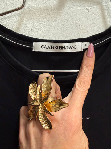 שמלת מיני  CALVIN KLEIN בשחור- XS-S