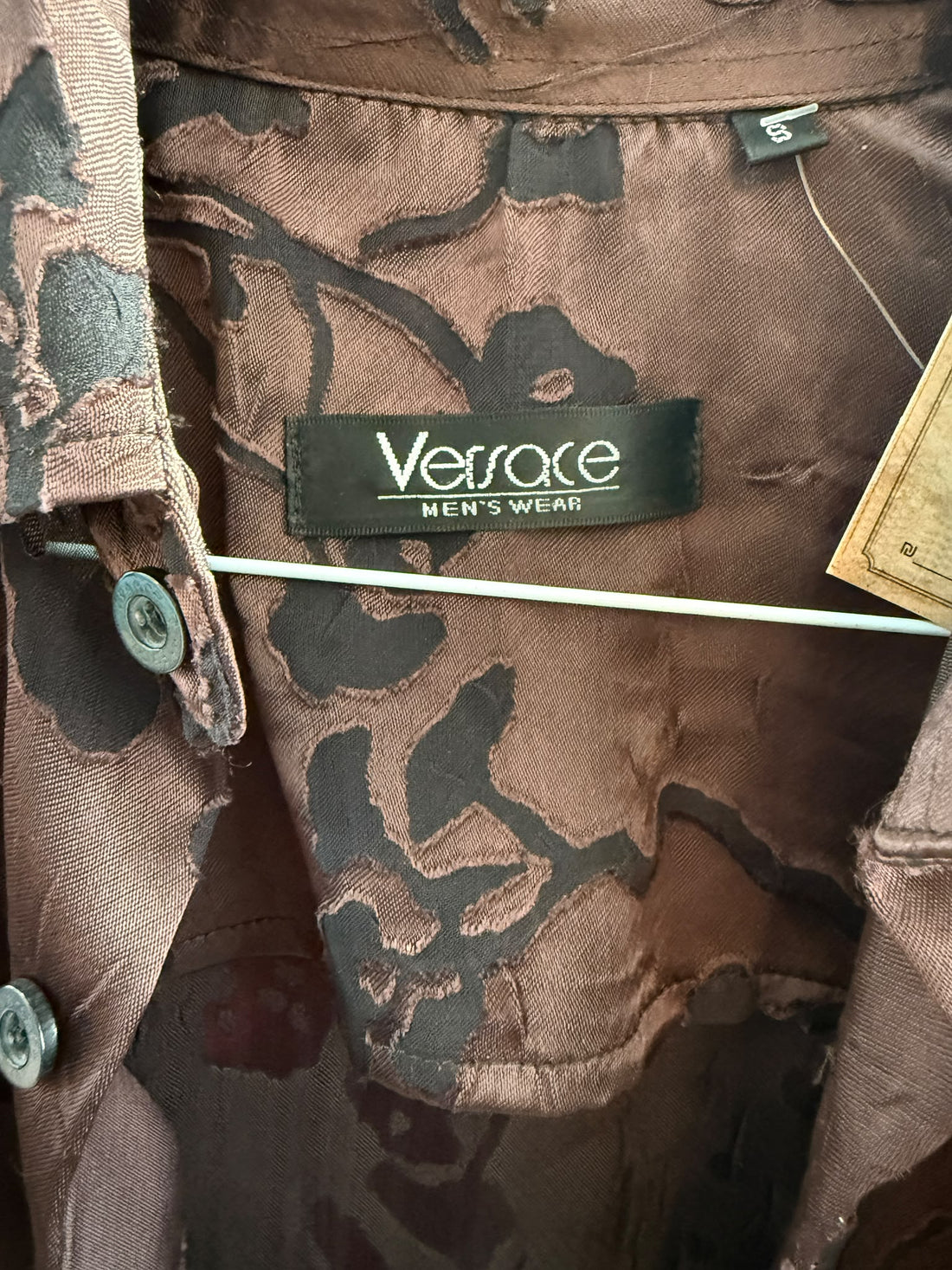 חולצה VERSACE מכופתרת מעוצבת בחום מבריק- M-XL, תמונה 4