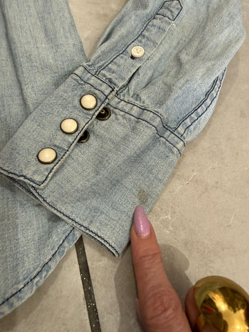 חולצת וינטיג RALPH LAUREN גינס בתכלת- XS