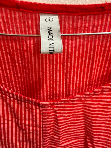 שמלת קזואל פסים באדום- L-XL